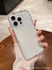 Capa de Celular Simples Cor Creme com Padrão de Onda Tridimensional Creme e Furos Finos, Anti-Queda Adequada para iPhone 17 Capa de Celular Onda