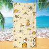 Toalla de Playa Transfronteriza Serie Gudetama de Sanrio, Toalla de Baño Infantil de Microfibra, Toalla de Secado Rápido con Estampado Digital de Dibujos Animados