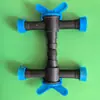 Lote de Fabricante de 16 Conector en T con Válvula para Cinta de Riego por Goteo Jardinería Riego Agrícola Cinta de Agua Conector en T para Cinta de Riego por Goteo Agrícola