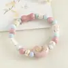 Pulsera de Cerámica con Cuentas de Caracola de Dopamina para Mujer Linda Fresca Versátil Lujo Ligero Pulsera de Cuentas de Porcelana Regalo para Mejor Amiga Venta al por Mayor