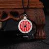 Colgante de cobre con moneda de cinabrio Bagua de nueve palacios con fantasma de montaña de plata antigua, colgante de cielo negro grande, joyería con personalidad para hombres y mujeres.