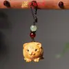 Sândalo Dourado Nova Versão dos Doze Signos do Zodíaco Pingente para Celular Pingente de Madeira para Bolsa Chaveiro Argola Lembrancinha