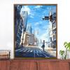 Paisaje DIY pintura al óleo digital planta pintura pintada a mano flor pintura decorativa pintada a mano pintura al óleo de pared relleno LY