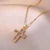 Colar Feminino Cross-border Trendy Hip Hop Doce Cor Legal Cruz Colar Pingente Personalizado Aço Inoxidável Clavícula Corrente
