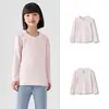 Ropa infantil Balabala, camiseta de manga larga para niñas, ropa de otoño para niños, top casual dulce y elegante, cómodo, moderno y versátil