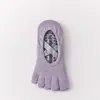 Calcetines de Yoga Personalizados de Cinco Dedos Calcetines Antideslizantes Profesionales para Pilates Calcetines Deportivos de Interior para Fitness para Mujer Fabricante Venta Directa al Por Mayor
