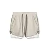 Pantalones Cortos de Moda Transfronterizos de Amazon para Hombre, Fitness Muscular, Pantalones Cortos Deportivos Transpirables de Doble Capa para Correr y Entrenamiento