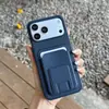 Adecuado para iPhone 18 Pro Max Funda de Teléfono con Soporte y Portatarjetas Cuadrado Apple 17 Pro Inserto de Tarjeta 16 Funda Protectora