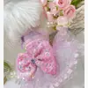 Ropa para Perros Rita Ropa para Perros Vestido Lazo Grande Falda Tutú Alta Elasticidad Rosa Primavera y Verano Falda de Hada