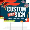 El anuncio más vendido de Amazon en tablero hueco personalizado, impresión a doble cara, letrero de jardín exterior en tablero hueco, impermeable y resistente al sol