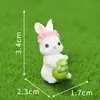 Transfronterizo Nuevo Pascua Conejo Lindo Kawaii Partículas Muñeco Jardín Paisajismo Adornos DIY Micro Paisaje Adornos Pequeños