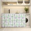Gabinete de almacenamiento con cortina de sombreado floral pequeño de estilo pastoral, perchero para artículos diversos, perchero para cocina, zapatero, gabinete de baño, cortina antipolvo