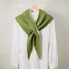 Chal Cruzado de Punto de Color Sólido Estilo Primavera y Otoño para Mujer, Bufanda Triangular de Imitación Cachemir, Ropa de Ambiente Estilo Coreano, Adecuado para Habitaciones con Aire Acondicionado