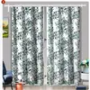 Tela de Cortina Impresa Blackout Moderna Minimalista Estilo Ins, Sin Taladro, para Dormitorio, Protección Solar para Ventana Saliente de Sala de Estar