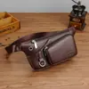 Bolsa de Cintura Masculina Bolsas de Couro Produtos de Couro Bolsa de Peito Masculina Multifuncional Nova Bolsa Pequena Casual Transversal para Celular Porta-Moedas Dropshipping