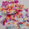 Lantejoulas de Flor Dourada de Cinco Pétalas de 10mm Acessórios para Roupas Contas Estéreo de PVC Atacado Acessórios para Joias DIY Multicor