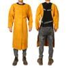 Roupa Protetora para Soldador Couro Anti-escaldante Roupa de Trabalho para Solda Elétrica Alta Temperatura Anti-radiação Avental de Couro Isolamento Térmico Roupa de Proteção