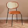 Silla de comedor tejida imitación ratán estilo nórdico para el hogar mesa de comedor silla de plástico B&B restaurante de celebridades de internet silla con respaldo tejido de ratán silla vintage