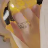 Anillo Abierto Ajustable de Oro Laminado de 14K con Forma de Corazón de Durazno y Estrella para Mujer, Diseño de Nicho, Estilo Dulce y Fresco, Anillo de Dedo