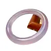 Pulseira de Calcedônia Violeta Pura Natural Colorida Completa para Mulheres Cor Gelo Alto Ônix Roxo Pulseira de Jade em Tira Redonda Produtos Genuínos Presente de Aniversário