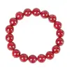 Pulsera de Cinabrio Crudo con Cuentas de Arena de Cristal Translúcido, Pulsera Unisex, Joyería de Regalo por Año de Nacimiento al por Mayor