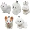 Pendente Animal Fofo de Resina com Flocagem Cachorrinho Pingente DIY Corrente de Celular Pingente Anti-Perda Acessórios Pacote de Material
