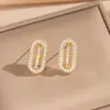 Popular Transfronteiriço 2025 Conjunto de Colar e Brincos de Diamante Corrente de Clavícula Simples e Versátil Europeu e Americano Atacado Direto da Fábrica Lote