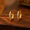 Aretes de Anillo Liso de Plata Esterlina 925 para Mujer Exquisitos Aretes de Hebilla para la Oreja con Circonita Micro-incrustada Anillo para el Cartílago de la Oreja Ins Combinables Aretes de Alta Gama