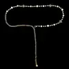 Cinturón de Cadena de Perlas con Hilo de Metal para Mujer Moda Versátil Cadena Decorativa de Alta Gama para Cintura Delgada Listo para la Venta