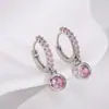 Pendientes Más Vendidos Transfronterizos con un Toque de Lujo Ligero y Gama Alta, Aros de Oreja Electroplateados en Oro Real con Circonita Microincrustada, Clips para Orejas de Gama Alta de Nicho