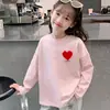 Camiseta de Manga Larga para Niños, Ropa Nueva de Primavera, Camiseta Básica Blanca para Niñas, Algodón Puro, Prenda Interior Holgada para Niños Medianos y Grandes, Top de Cuello Redondo