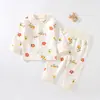Roupas de bebê Roupa classe A Roupas de outono para bebê e conjunto separado de calças Pijama de algodão puro infantil Roupas para bebês e crianças Anyang Criança pequena