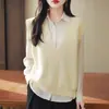 Chaleco de punto de algodón puro con cuello en V para mujer, nueva colección principios de otoño 2025, color liso, corte holgado, sin mangas, perfecto para usar en capas, top para mujer