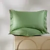 Funda de almohada de algodón puro de alta densidad, 100 hilos, con bordes anchos, funda de almohada de satén de algodón de fibra larga de lujo ligero, funda de almohada 100% algodón, pieza individual