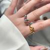 Sentido del diseño de moda anillo simple de gota de agua para mujer viento frío alto sentido tendencia viento europeo y americano anillo para dedo de comida venta al por mayor generación
