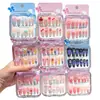 Pegatinas de Uñas Infantiles de Dibujos Animados Kuromi Largas Desmontables Usables Pegatinas de Uñas para Niñas Pegatinas de Arte de Uñas Juguete Pegamento de Gelatina