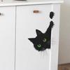 Fun-f425 lindo gato negro asomándose dormitorio sala de estar porche fondo del hogar embellecimiento pegatinas de pared venta al por mayor