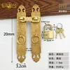 Cerradura de Pestillo de Cobre Puro Estilo Chino Hebilla de Puerta Manija Recta de Puerta de Gabinete Manija de Puerta Estilo Antiguo Candado Pestillo de Puerta Manija de Pestillo Antigua