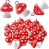 Colgante Pequeño de Hongo Pulsera de Resina Plástica Encanto Llavero Arte Hecho a Mano DIY Accesorios para Joyería Mayoreo