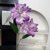 Pintura al óleo de alta gama lirios flores artificiales, flores de boda, flores artificiales, arreglos florales de boda, arreglos florales de suelo, arreglos florales, flores de seda hechas a mano