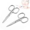 En stock tijeras de belleza de acero inoxidable tijeras para recortar cejas tijeras para pelo de nariz tijeras pequeñas para pestañas tijeras de acero inoxidable