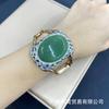Pulsera Abierta de Piedra Grande en Forma de Anillo de Jade Malayo, Joyería Popular Transfronteriza, Joyería con Incrustaciones Más Vendida de Medio Oriente al Por Mayor