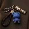 Llavero de Oso Estrella para Coche Colgante de Dibujos Animados Pareja Genial Hombres y Mujeres Exquisito Lindo Pequeño Regalo Venta al por Mayor