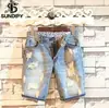 Pantalones Cortos de Mezclilla para Hombre 2026 Nuevo Verano Estilo Coreano Modernos Delgados Rectos Casuales de Longitud Media para Verano