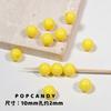 Cuentas redondas de colores, accesorios de joyería DIY, cuentas sueltas hechas a mano, arcoíris, color crema, 10 mm, accesorios para pulseras y collares.