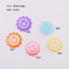 Aretes acrílicos de flor con cara sonriente, aretes, tocado, colgante, accesorios de joyería DIY al por mayor