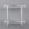 Estante de almacenamiento de placa cuadrada de aluminio de una sola capa de aluminio espacial Baño Baño Baño Cocina Colgante Estante de almacenamiento de baño Fábrica al por mayor