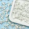 Colgante de concha de color perla artificial acrílica con agujeros, cuentas perforadas de color concha de estrella de mar y caracola para accesorios de joyería DIY
