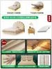 Cama Pétalo Francés Estilo Crema Cama Colgante Dormitorio Principal Cama para Niñas Cama de Princesa Dormitorio de Niñas Cama de Tela Moderna Simple