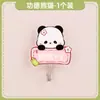 Gancho de Panda Lindo para Sala de Estar y Dormitorio Adhesivo de Pared Sin Costuras Montado en Pared Doméstico Sin Taladro Fuerte Capacidad de Carga Gancho Adhesivo